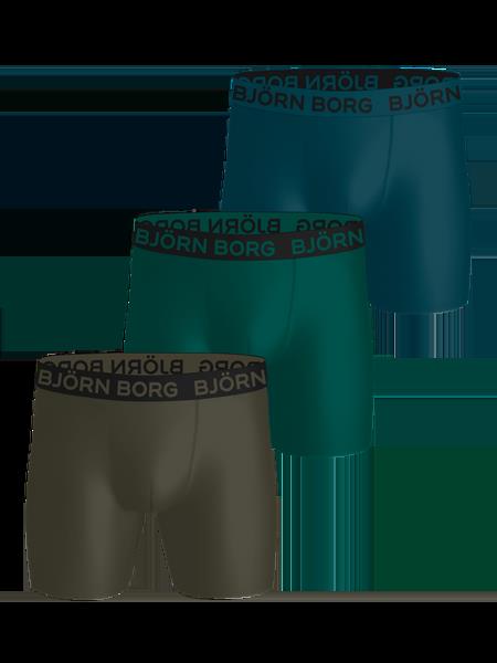 Björn Borg Sports Microfiber Boxers 3-pack Grøn, M