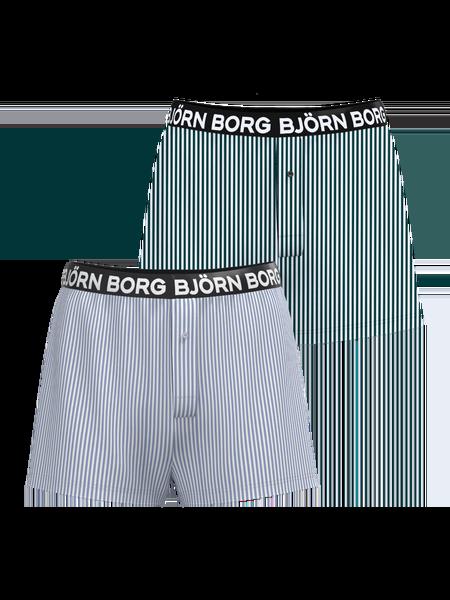 Björn Borg Cotton Stretch Logo Woven Boxers Shorts 2-pack Multi, XL