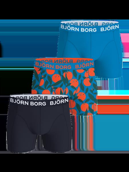 Björn Borg Cotton Stretch Boxers 3-pack Blå, L