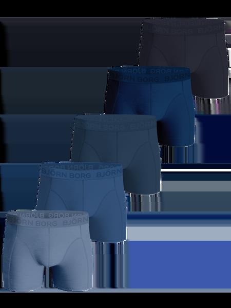 Björn Borg Cotton Stretch Boxers 5-pack Blå, L