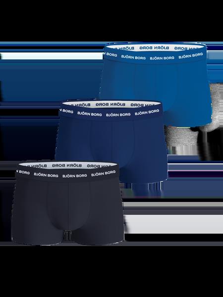 Björn Borg Cotton Stretch Trunks 3-pack Blå, L