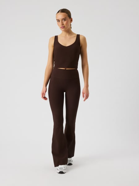 Björn Borg Studio Ribbed Flare Tights Tall Brun, M