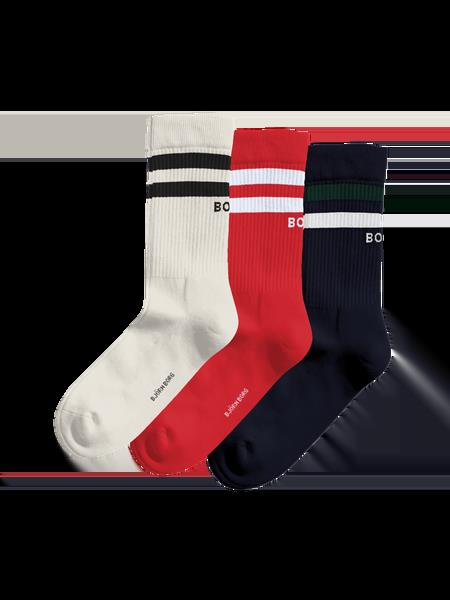 Björn Borg Classic Crew Socks 3-pack Multi, 36-40