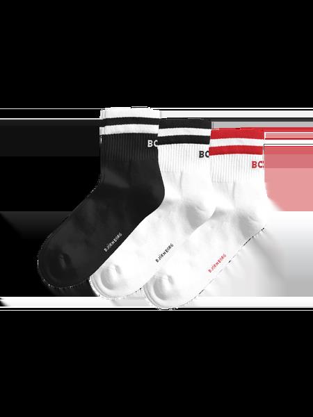 Björn Borg Classic Mid Ankle Socks 3-pack Sort, 41-45
