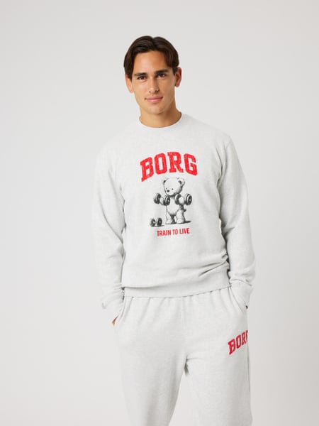 Björn Borg Borg Classic Print Sweatshirt Grå, S