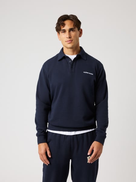 Björn Borg Borg Classic Polo Sweatshirt Marineblå, XL