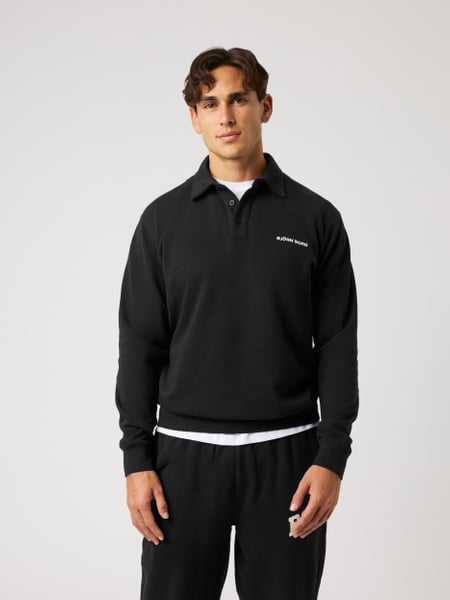 Björn Borg Borg Classic Polo Sweatshirt Sort, XL