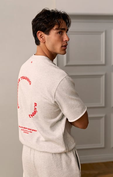 Björn Borg Borg Oversized Short Sleeve Sweatshirt Grå, L