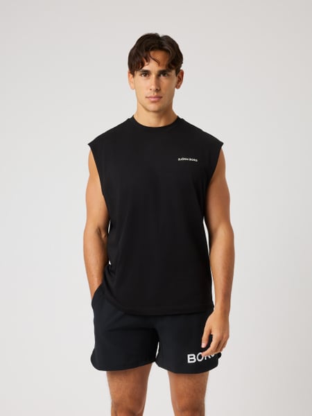Björn Borg Borg Gym Sleeveless T-shirt Sort, M
