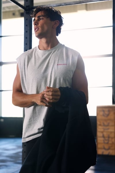 Björn Borg Borg Gym Sleeveless T-shirt Grå, S