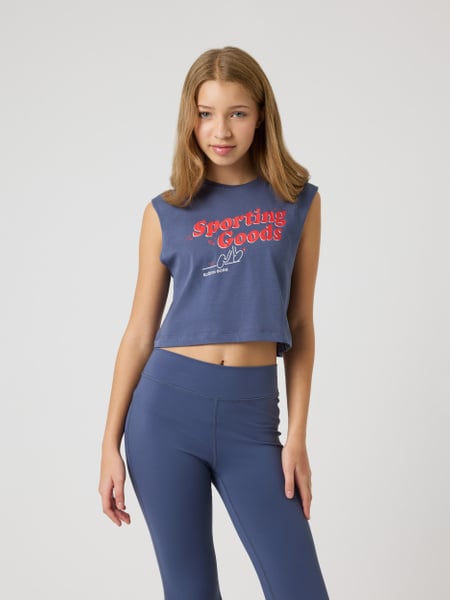 Björn Borg Borg Cropped Tank Top Blå, 134-140