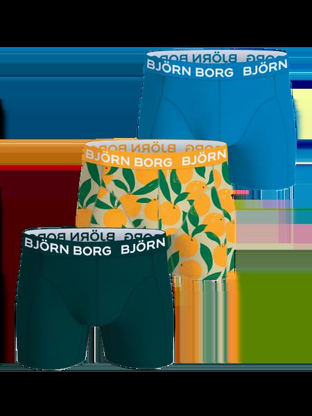 Björn Borg Cotton Stretch Boxers 3-pack Blå, 146-152