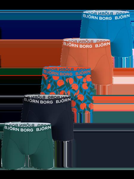 Björn Borg Cotton Stretch Boxers 5-pack Blå, 146-152
