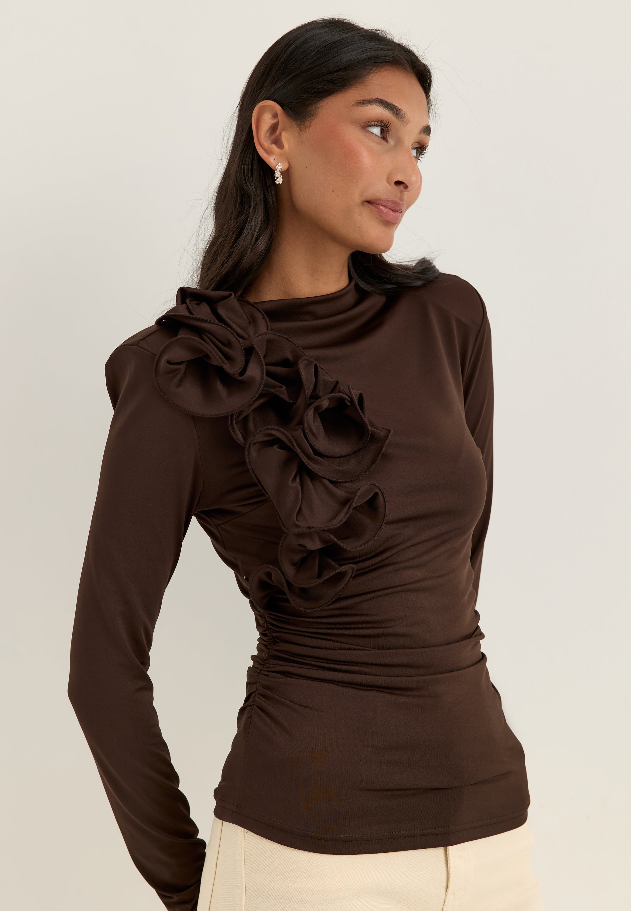 BUBBLEROOM OCCASION Flounce long Sleeve Top