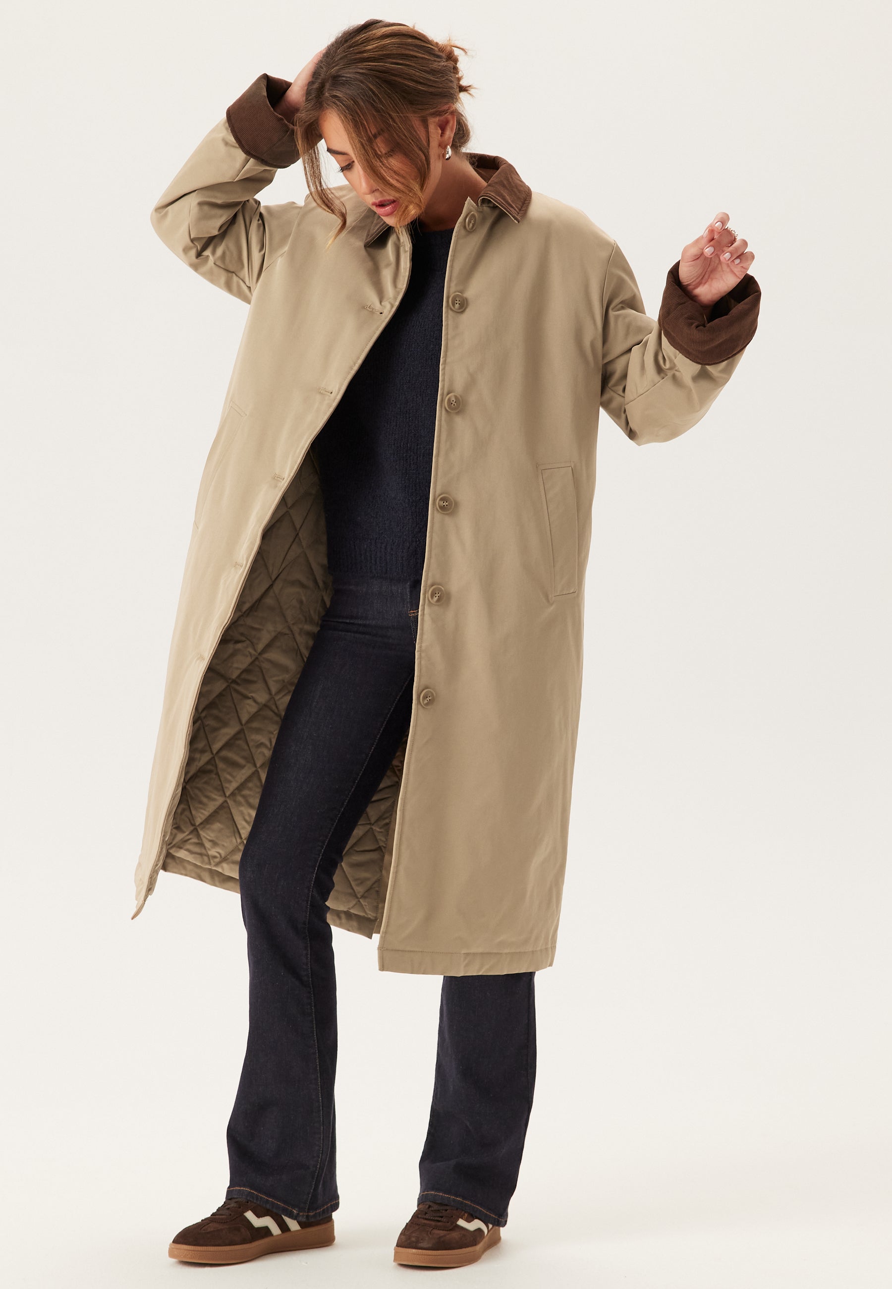 PIECES Pcjorma Long Corduroy Jacket