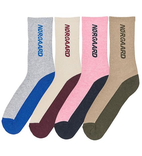 Mads Nørgaard Strømper - 4-pak - Sock Box Logo Stepper