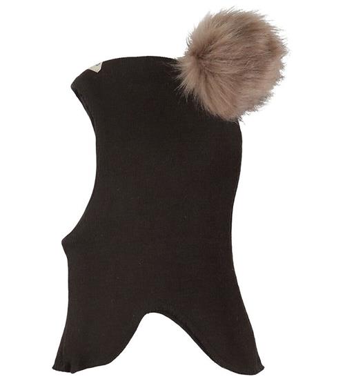 Racing Kids Elefanthue - Uld/Bomuld - 2-lags - Dark Brown m. Pel