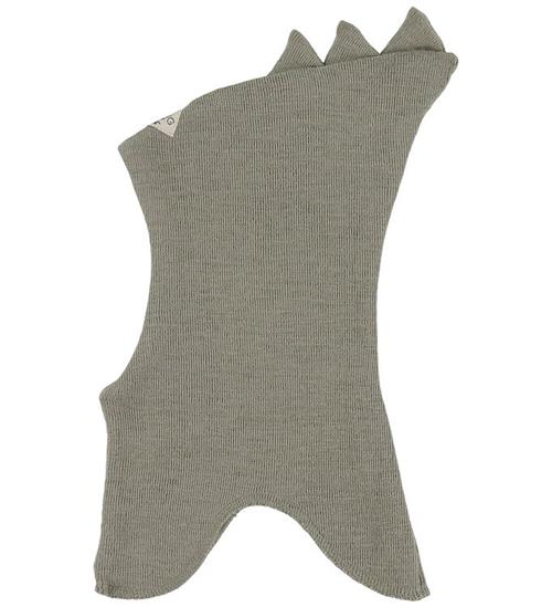Racing Kids Elefanthue - Uld/Bomuld - 2-lags - Dusty Green m. Ta
