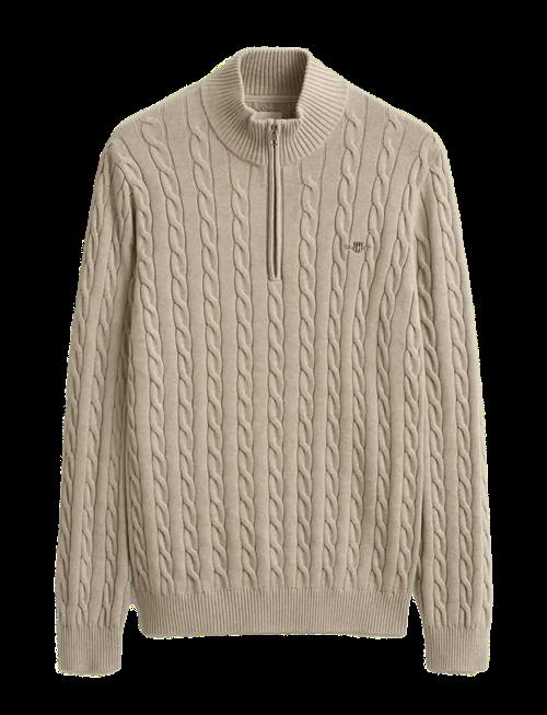 Gant | Cable Knit Half-Zip Sweater | XL