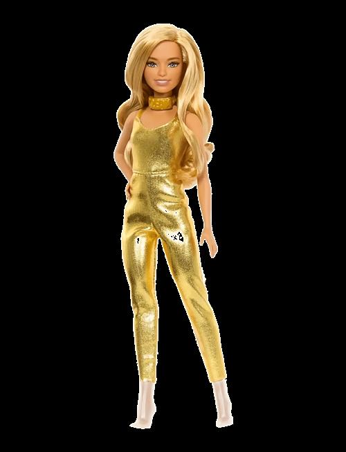 Barbie | Fashionistas Doll, Blonde Hair & Golden Jumpsuit | ONE SIZE