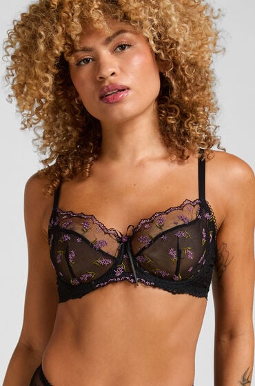 Hunkemöller Uforet Bøjle-BH Iris Sort
