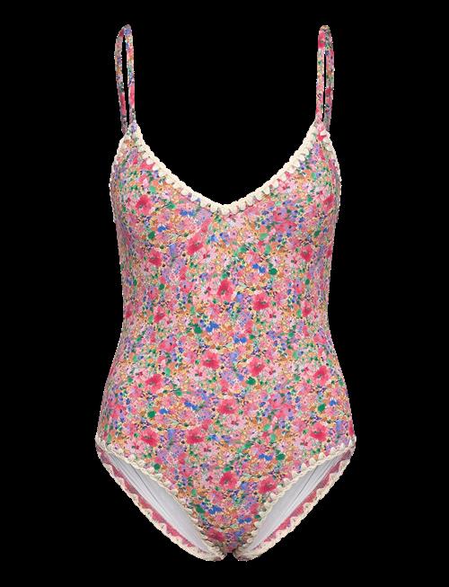Malina | Nila V-Neck Crochet Trimmed Swimsuit | S