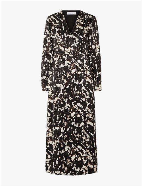 Selected | Slfjustine Ls Aop Ankle Wrap Dress B | 42