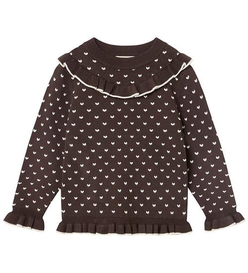 Fliink Bluse - Strik - Fame Contrast - Coffee Bean/Sandshell