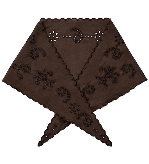 Sofie Schnoor Tørklæde - Hulmønster - Teasy Scarf - Dark Brown