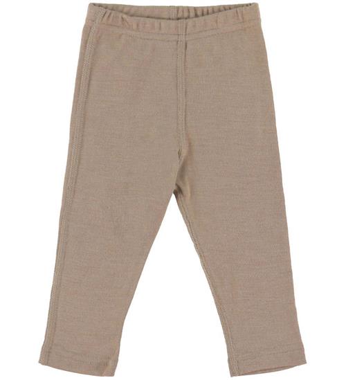 Joha Leggings - Uld/Silke - Mørk Beige