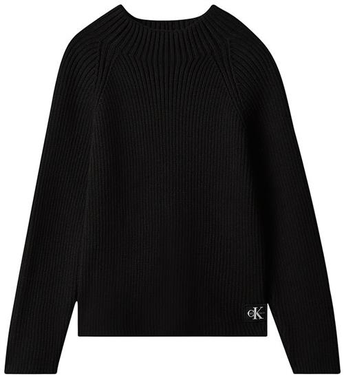 Calvin Klein Bluse - Rib - Chunky - Sort