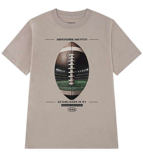 Abercrombie & Fitch T-Shirt - Football Fill - Chateau Gray m. Pr