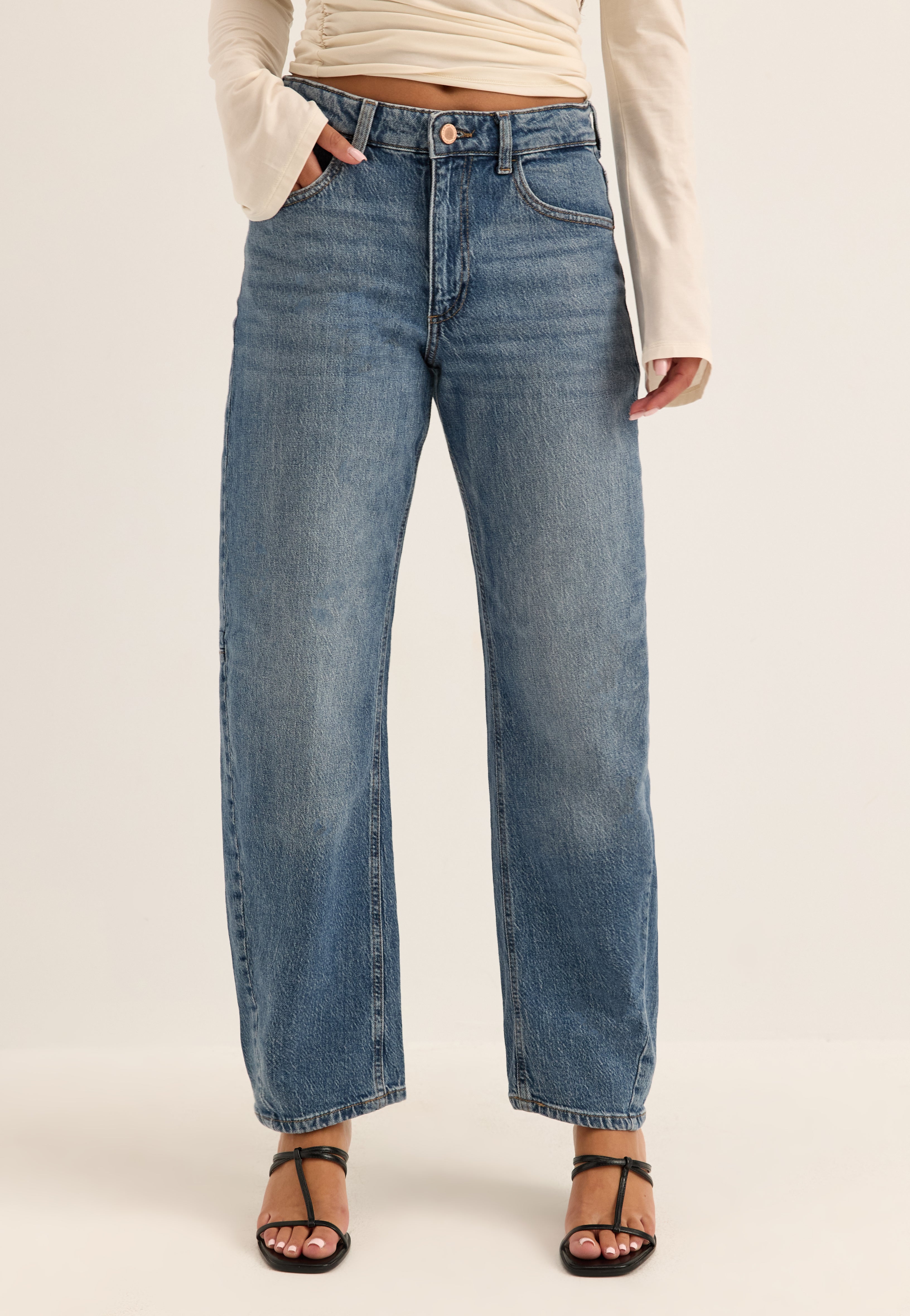 VILA Vibrady Rw Barrel Denim Jeans
