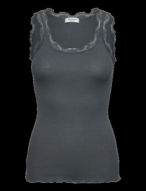 Rosemunde | Rwbabette Silk Sl U-Neck Long Lace Top | XL