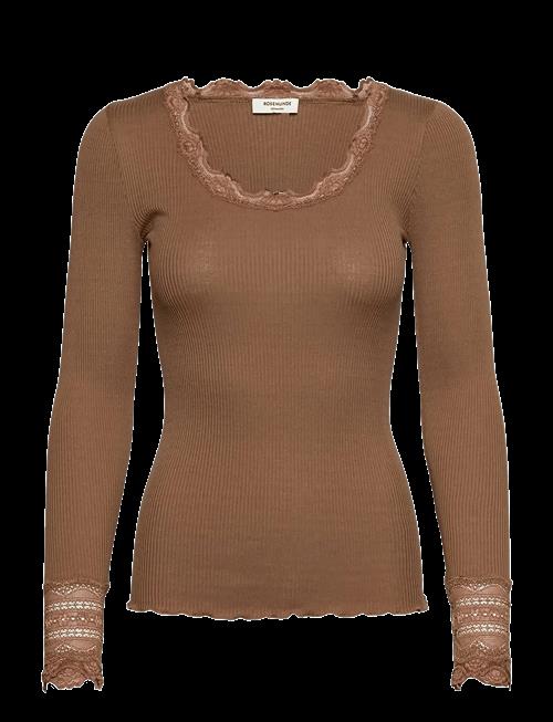 Rosemunde | Rwbenita Silk Ls O-Neck Lace T-Shirt | XL