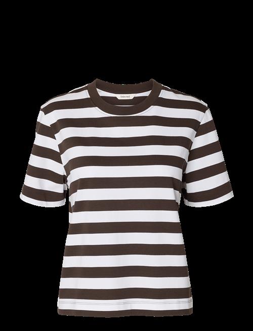 Selected | Slwessential Ss Striped Boxy Tee Noos | XS