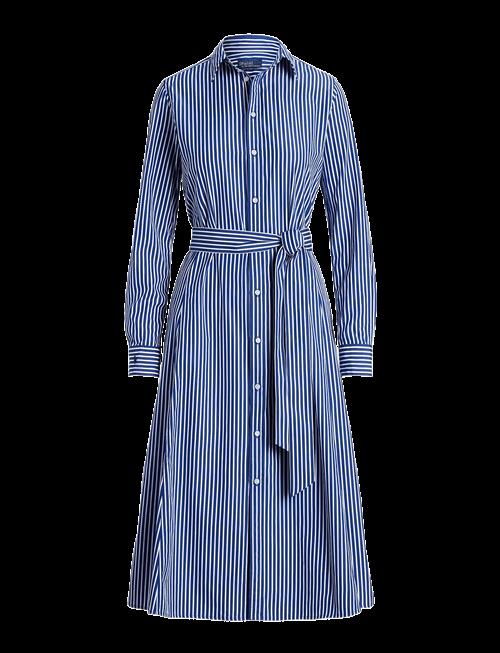 Polo Ralph Lauren | Belted Striped Cotton Shirtdress | 32
