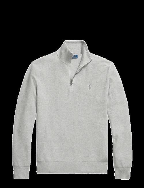 Polo Ralph Lauren | Mesh-Knit Cotton Quarter-Zip Sweater | XXL