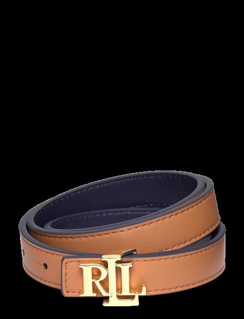 Lauren Ralph Lauren | Logo Reversible Leather Skinny Belt | S