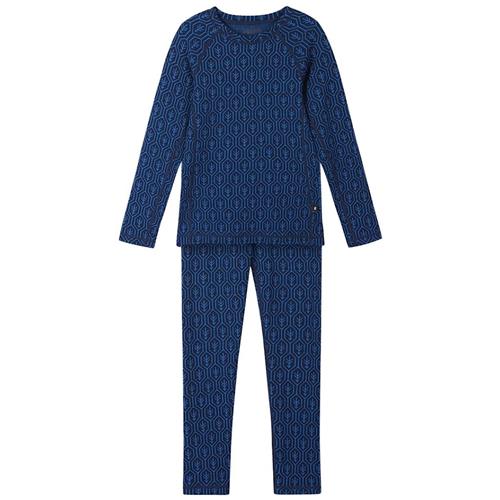 Reima Taival Base Layer-sæt I Uld Navy  Navy-130 cm Uld Marineblå  130 cm  Drenge, Piger