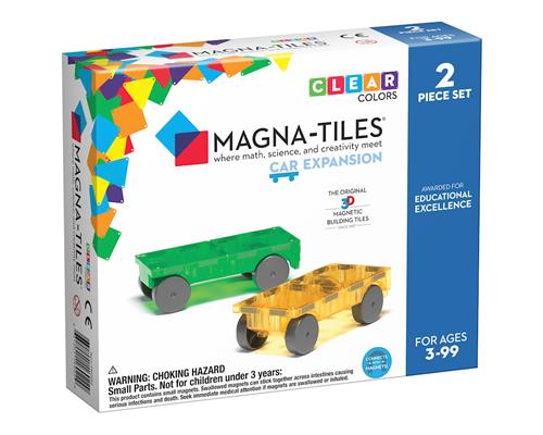 Magna-Tiles Byggeklodser Cars 2 Stk. Multi  Multi-3-6 Y  Hvid  One Size 3+ Years Drenge, Piger