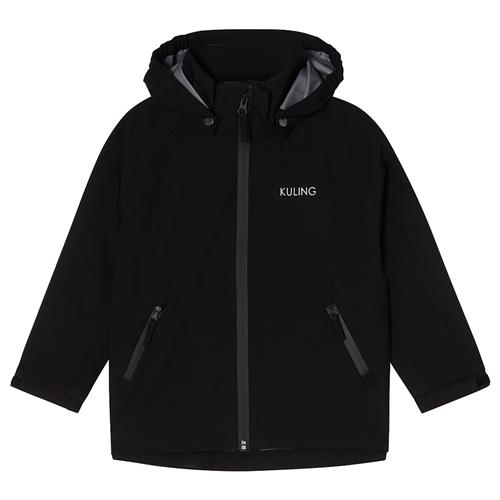 Kuling Silkeborg Regnjakke Med God Åndbarhed Black  Black-122/128 cm  Sort  122/128 cm  Drenge, Piger