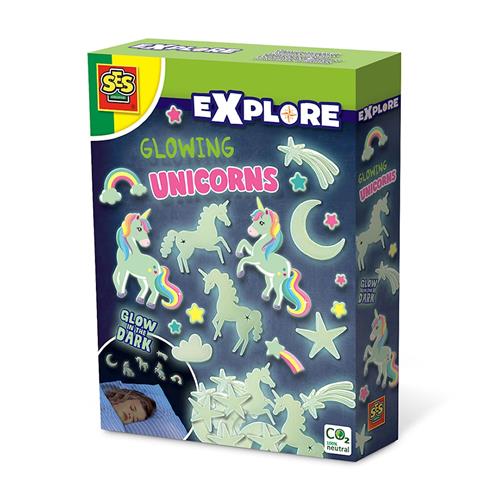 SES Creative Glow In The Dark  Unicorns  Navy One Size  Marineblå  One Size 5-10 Years Drenge, Piger