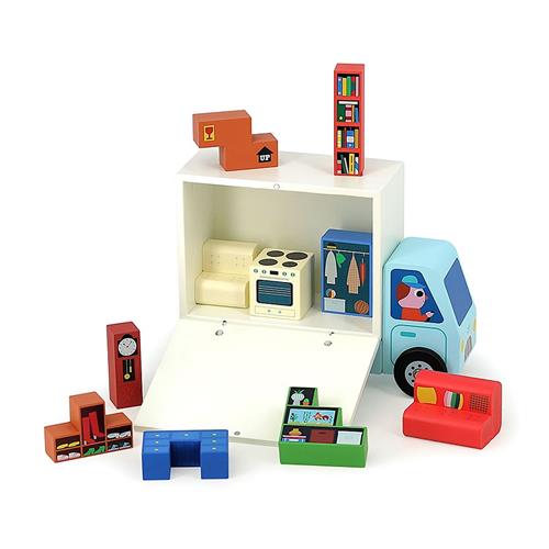 Vilac Moving Van By Ingela P Arrhenius Logikspil  White One Size  Hvid  One Size 5 Years + Drenge, Piger
