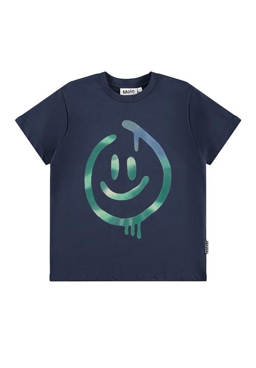 Molo Riley T-Shirts Short Sleeves Blured Smile Blured Smile 128 cm  Marineblå  128 cm  Drenge