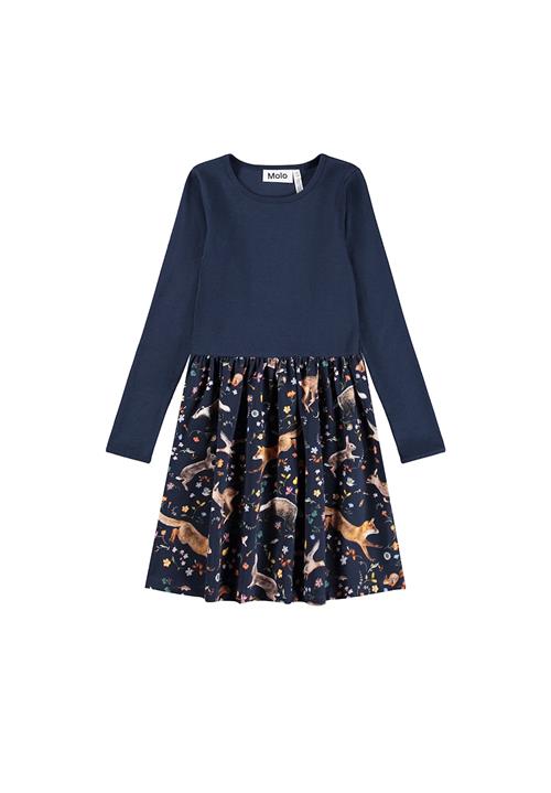 Molo Credence Dress Ls Windy Forest Windy Forest 110/116 cm  Marineblå  110/116 cm  Piger