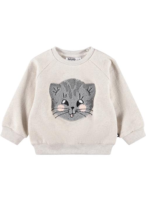 Molo Disc Sweat Shirt Chenille Cats Chenille Cats 92 cm  Hvid  92 cm  Piger