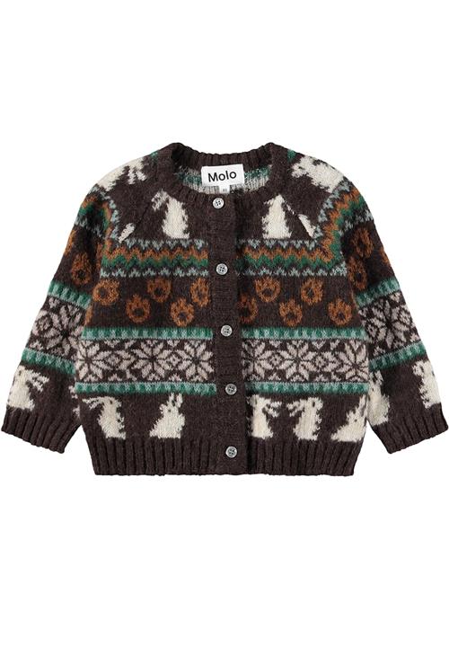 Molo Bobi Cardigan Mini Fair Isle Mini Fair Isle 74 cm  Brun  74 cm  Drenge, Piger