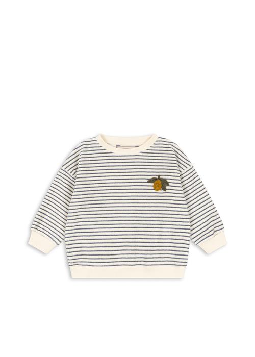 Konges Sløjd Itty Sweatshirt Flint Stripe  Flint Stripe-9M  Blå  9 måneder  Drenge, Piger