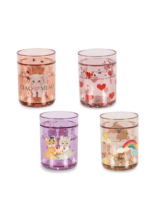 Konges Sløjd 4-pak Glitterkopper Multi Glitter  Multi Glitter-ONE SIZE  Sort  One Size  Drenge, Piger